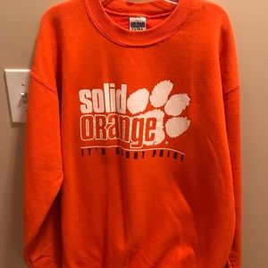 Solid Orange Clemson Gildan Activewear Sweater